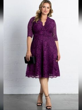 NWT Kiyonna Mademoiselle Lace Cocktail Dress Size 1X